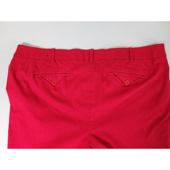 Lane Bryant Ladies 24 Regular Red Pants Stretch Festive Pockets Flat Front - Picture 9 of 9